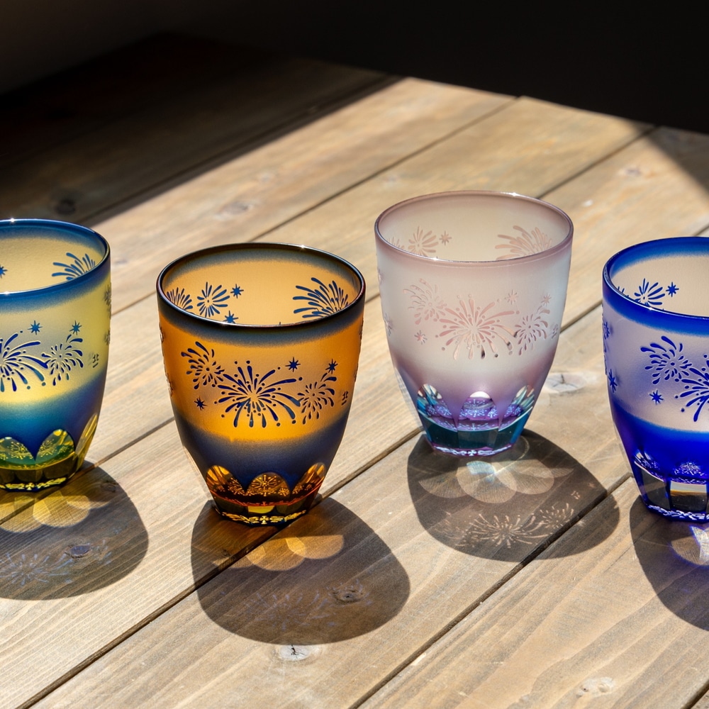 万華鏡万能グラス 花火 | 北一硝子 まごころお届け便