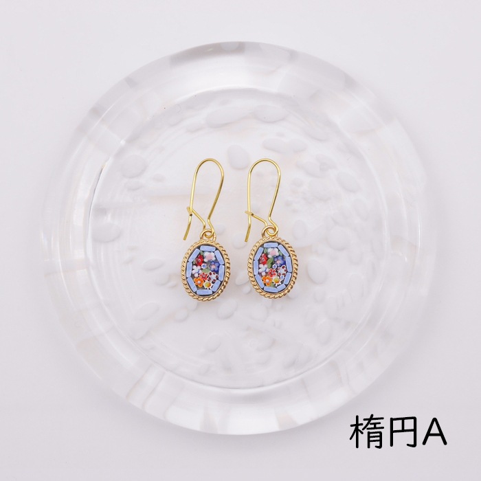 ガラスモザイク細工 ピアス　シルバー925 イタリアフィレンツェ産 モザイク ピアス | 北一硝子 まごころお届け便