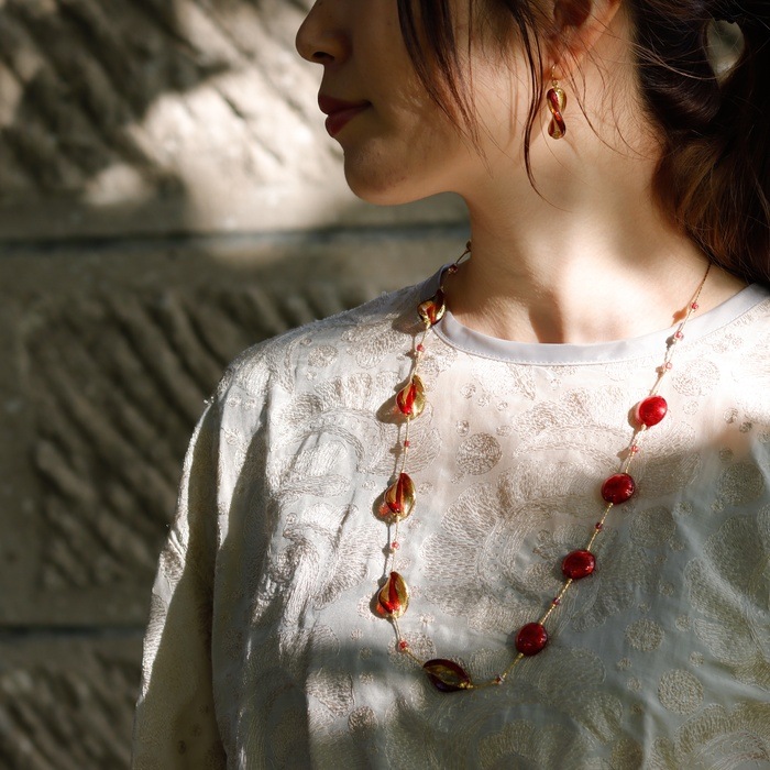 ナチュラ ロングネックレス | 北一硝子 まごころお届け便