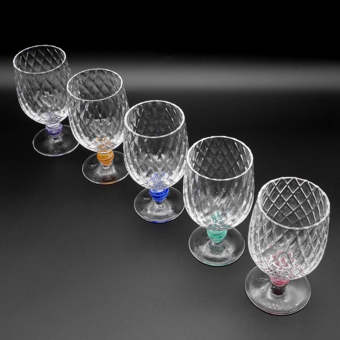 パール ワイン グラスコースター5個 ボトル用1個【純銀/ガラス】 カガミクリスタルのペアワイングラス〈羽衣〉KWP84-2902 | 茨城