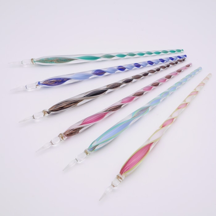 レースガラスペン 青 | 北一硝子 まごころお届け便