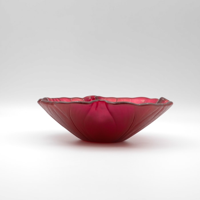 赤色クリスタルボウル 木箱付き Magnoliaボウル小 19cm | 北一硝子 まごころお届け便