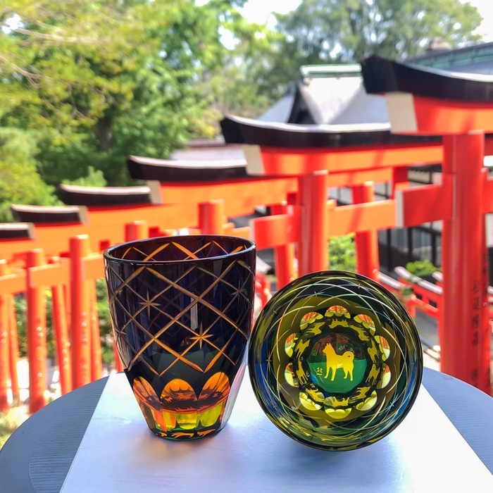 送料無料【美品】楕円天板 天板赤（鏡面）ワインレッド 万華鏡 硝子の万華鏡 Air's Scope 花火 - 廣田硝子 公式Online