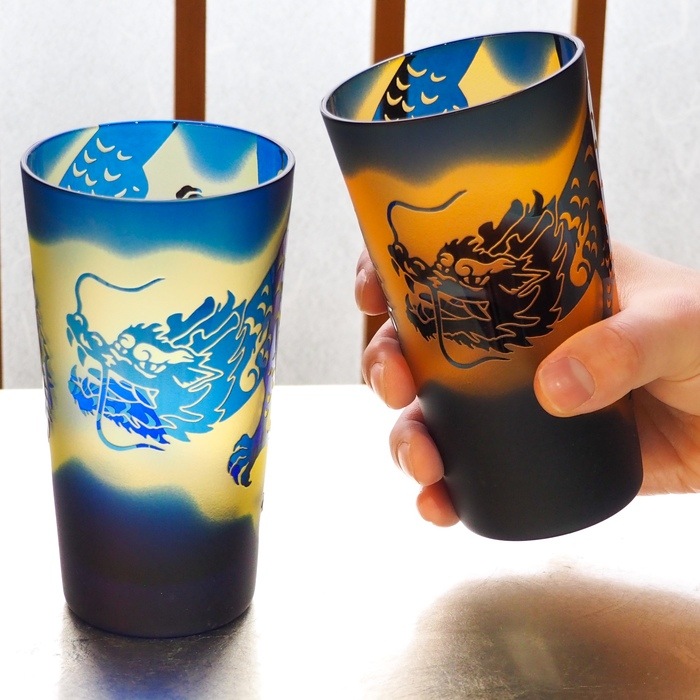 月見龍 タンブラー | 北一硝子 まごころお届け便