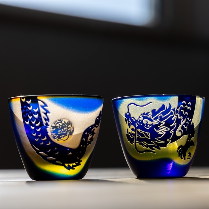 中国古美術・珍蔵純銅製・鎏金龍彫酒杯・細密彫・純手作り・文房具・賞