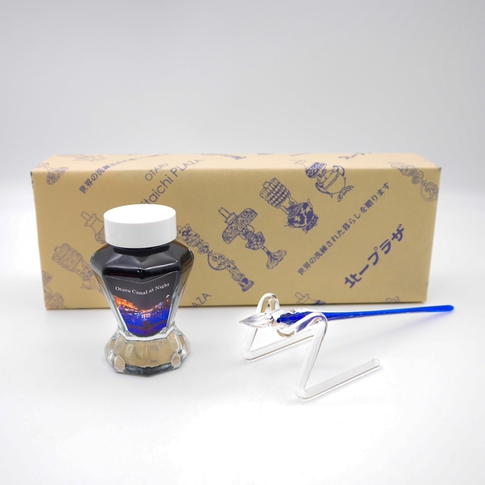 ☆Starry Nightガラスペンセット 夜の小樽運河インク | 北一硝子