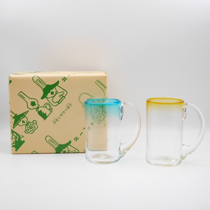 ☆空模様 ジョッキ大 ペア(ギフトボックス付) | 北一硝子 まごころお届け便