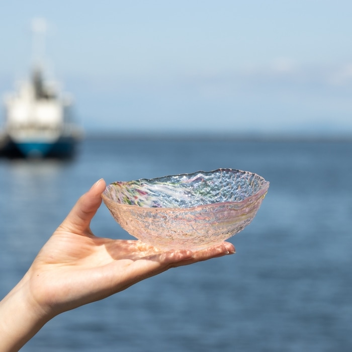 ☆華やぎ ボウル中ペア(木箱付) | 北一硝子 まごころお届け便