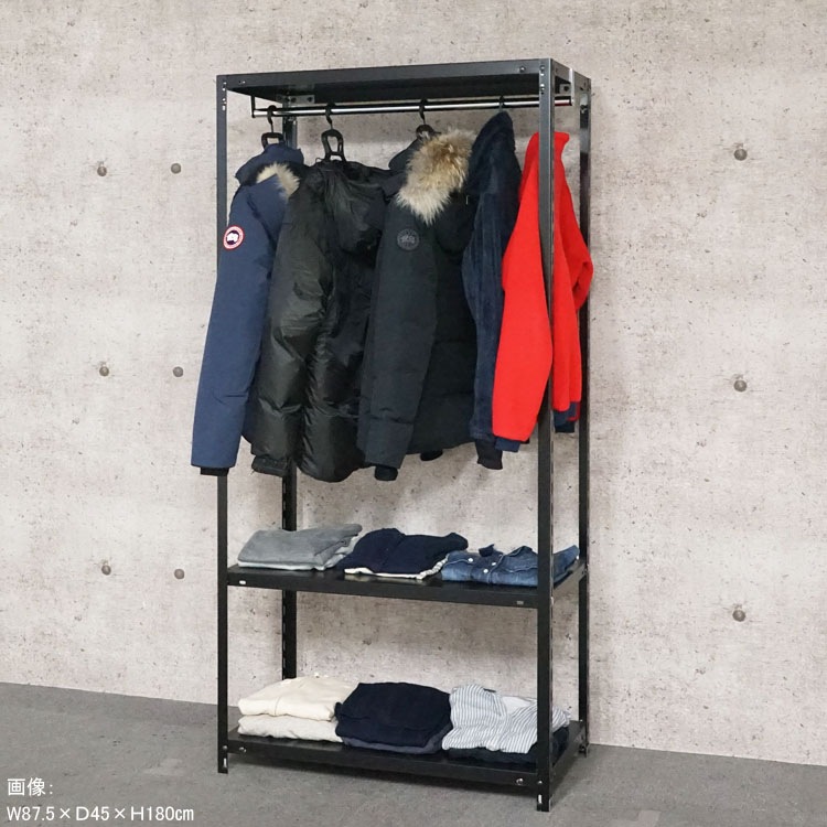 ������̵���ۥϥ󥬡���å�<br>�����ץ�å� HR-CR-4-18��3��<br>��180�߱���45�߹⤵180cm<br>�ڥ��������å��Υ������ޡ�<br>