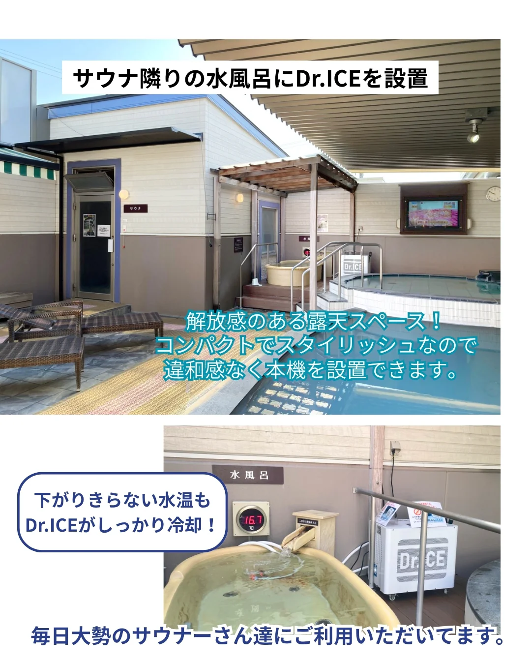 【Dr.ICE】 BULLSPA　チラー(水循環装置)　アイスバス　コールドプランジ　水風呂