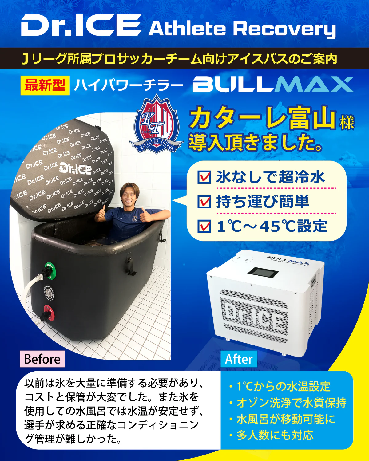 【Dr.ICE】 ARK500　チラーバスタブ　浴槽　コールドプランジ　アイスバス　水風呂　サウナ