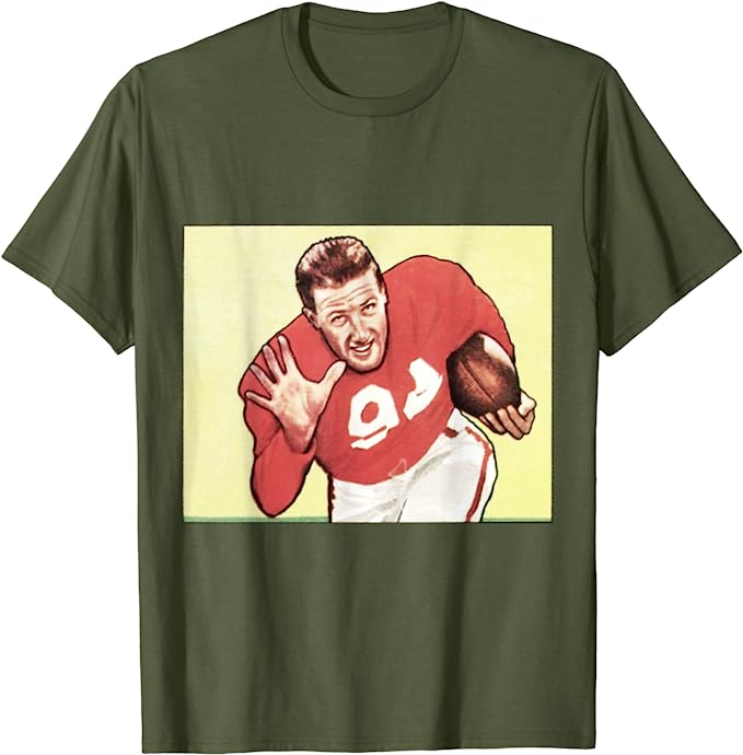 ꥫեåȥܡ 饹 T T-Shirt American football player Verl Lillywhite on a 1950 Bowman card.