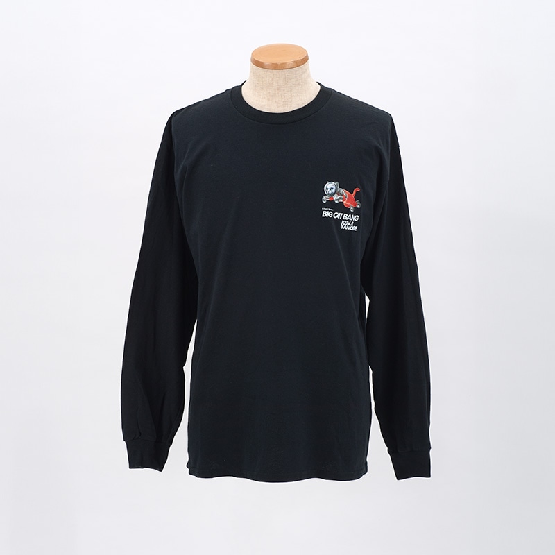 BIG CAT BANG ヤノベケンジ ロンT Sサイズ BIG CAT BANG (Flying) 長袖 Tシャツ／黒 | ヤノベケンジ
