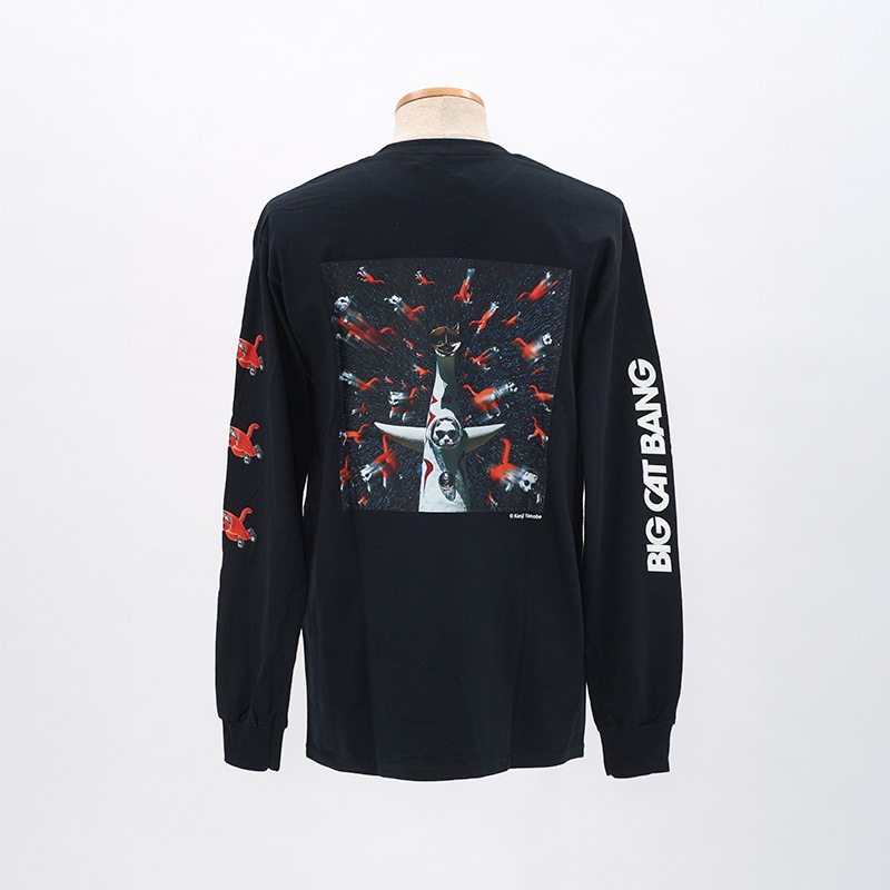 BIG CAT BANG ヤノベケンジ ロンT Sサイズ BIG CAT BANG (LUCA) 長袖 Tシャツ／黒 | ヤノベケンジ | キタン