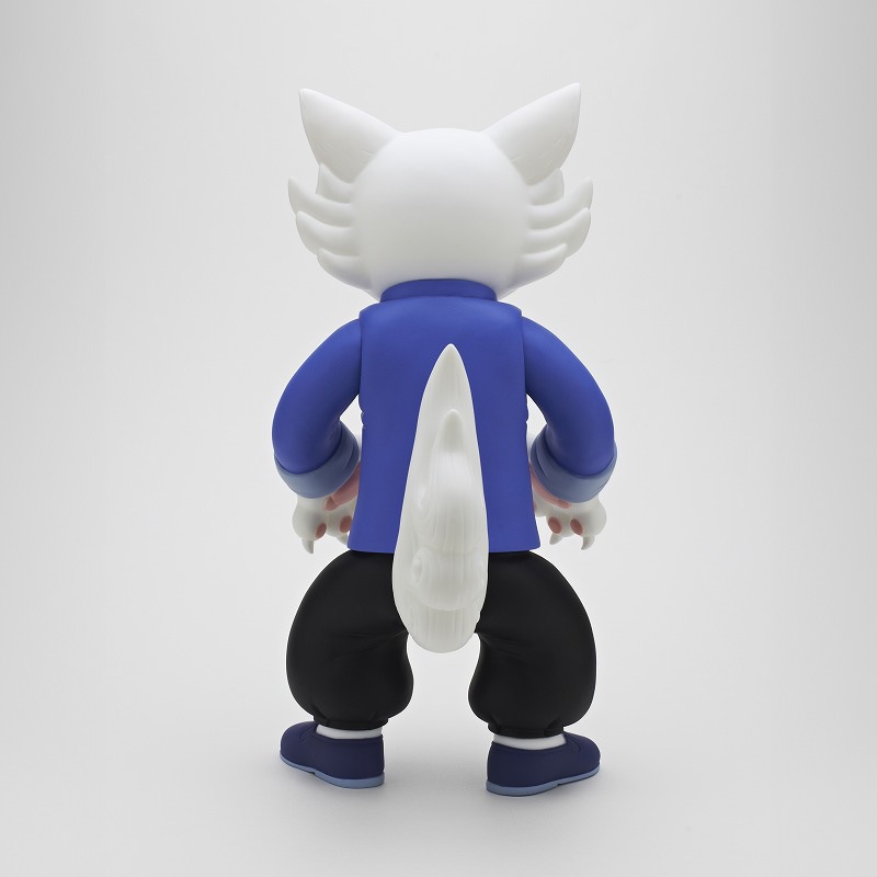 石黒亜矢子カンフー猫　ソフビ　フィギュア　キタンクラブ　カンフーキャット ソフビ／カンフー猫／ホワイト (青服) | 石黒亜矢子 | キタン