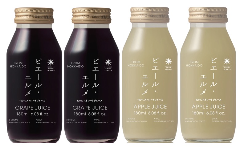 北海道余市産】Made in ピエール・エルメ グレープ2本・アップル2本