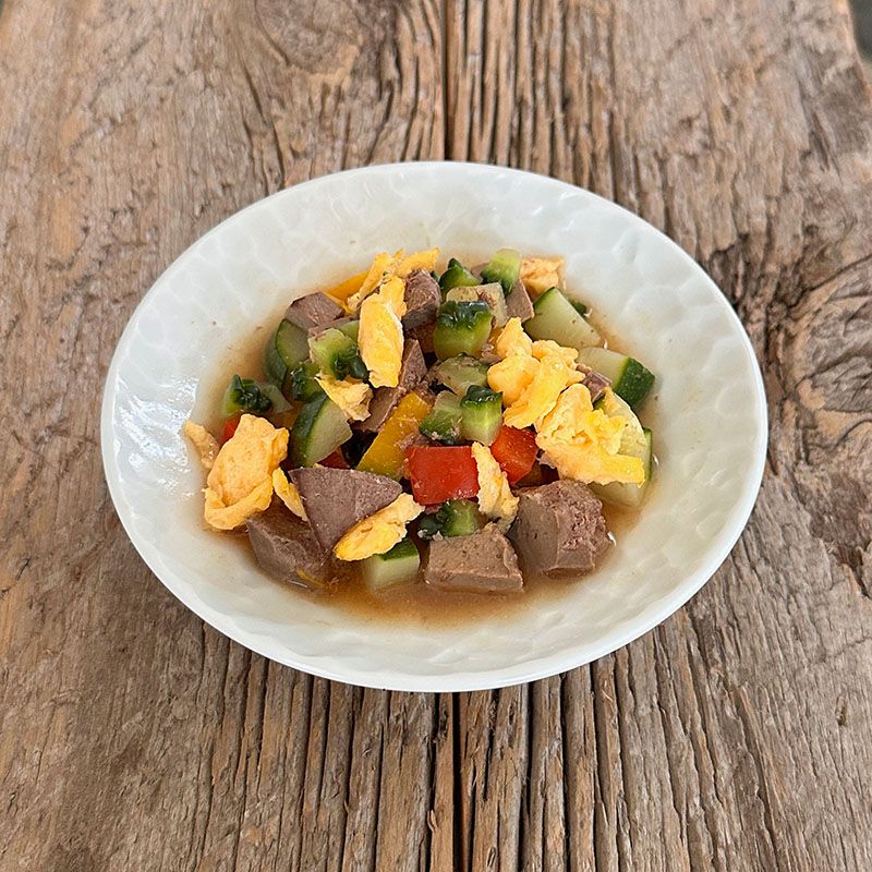 ■豚レバーと夏野菜のチャンプルー