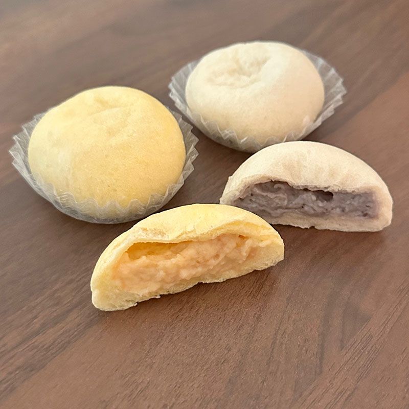 ■カスタード饅頭　マンゴー＆ブルーベリー