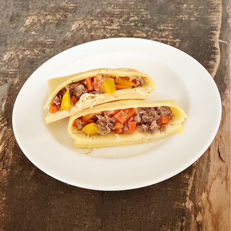◇お野菜と馬肉のクレープケーキ