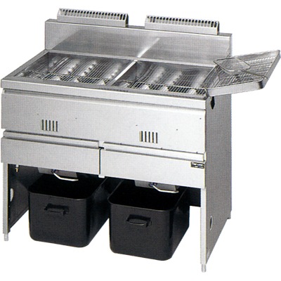 【送料無料】新品!マルゼン 二槽式 フライヤー(23L) MGF-23WJ