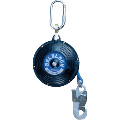 TSUYORON ベルト巻取式墜落防止器具 ベルブロック ショックアブソーバなし ベルト幅18mm×長さ5.7m BB-60-SN(引寄ロープ付)  