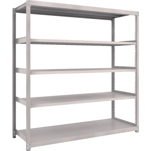 TRUSCO スチールラック M2型軽中量棚 1760×600×H1800 5段 単体 ネオグレー 