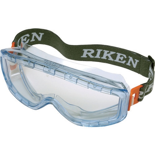 リケン 防曇ゴグル(無気孔型・ワイドビュー・めがね併用可・マスク併用可) M31B-VF  10個