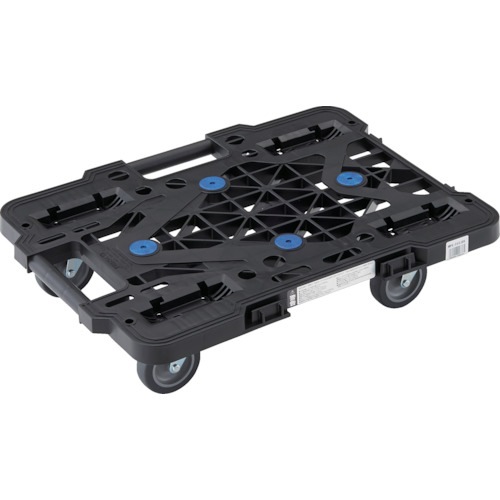 TRUSCO 樹脂製平台車  ルートバンメッシュタイプ 515X385 オール自在 黒  