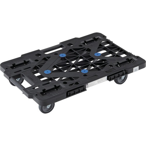 TRUSCO 樹脂製平台車  ルートバンメッシュタイプ 615X415 オール自在 黒  