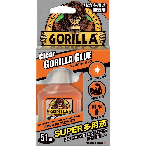 KURE 強力多用途接着剤 ゴリラグルー クリア 51ml  5本