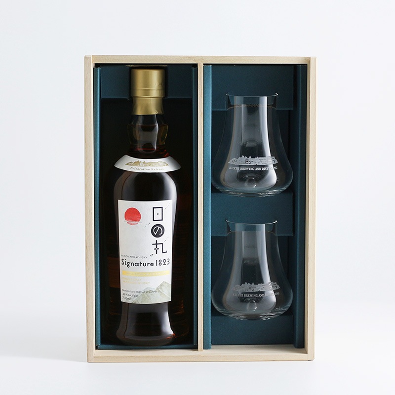 日の丸ウイスキー Signature 1823 SMALL BATCH LIMITED EDITION グラスセット 桐箱付