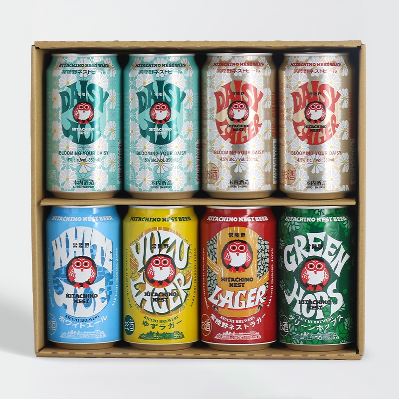 [限定]常陸野ネストビール デイジー入り 8缶セット