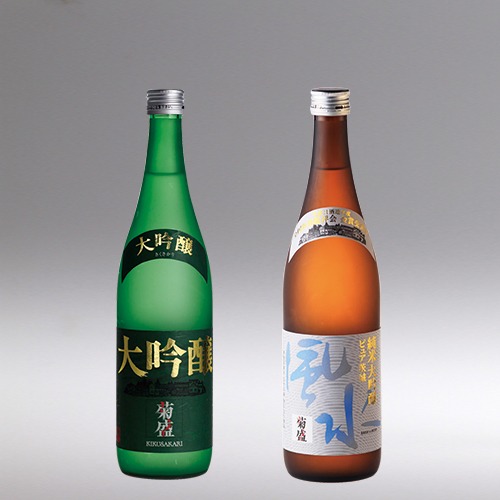 菊盛 ピュア茨城 純米大吟醸「風と水」・純米大吟醸 2本セット [風水-60]