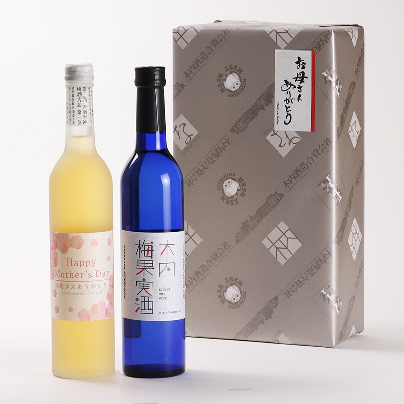 【2026母の日】限定ラベル 木内梅酒・梅果実酒 500ml 2本セット