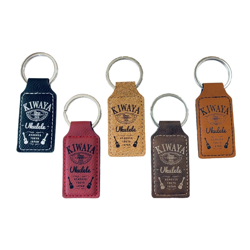 名入れ可能】本革キーリング・スクエア｜ウクレレ専門店 KIWAYA公式通販