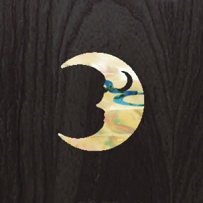 クレセントムーン　絵画 ステッカー】クレセントムーン (2色)※ネコポス可｜ウクレレ専門