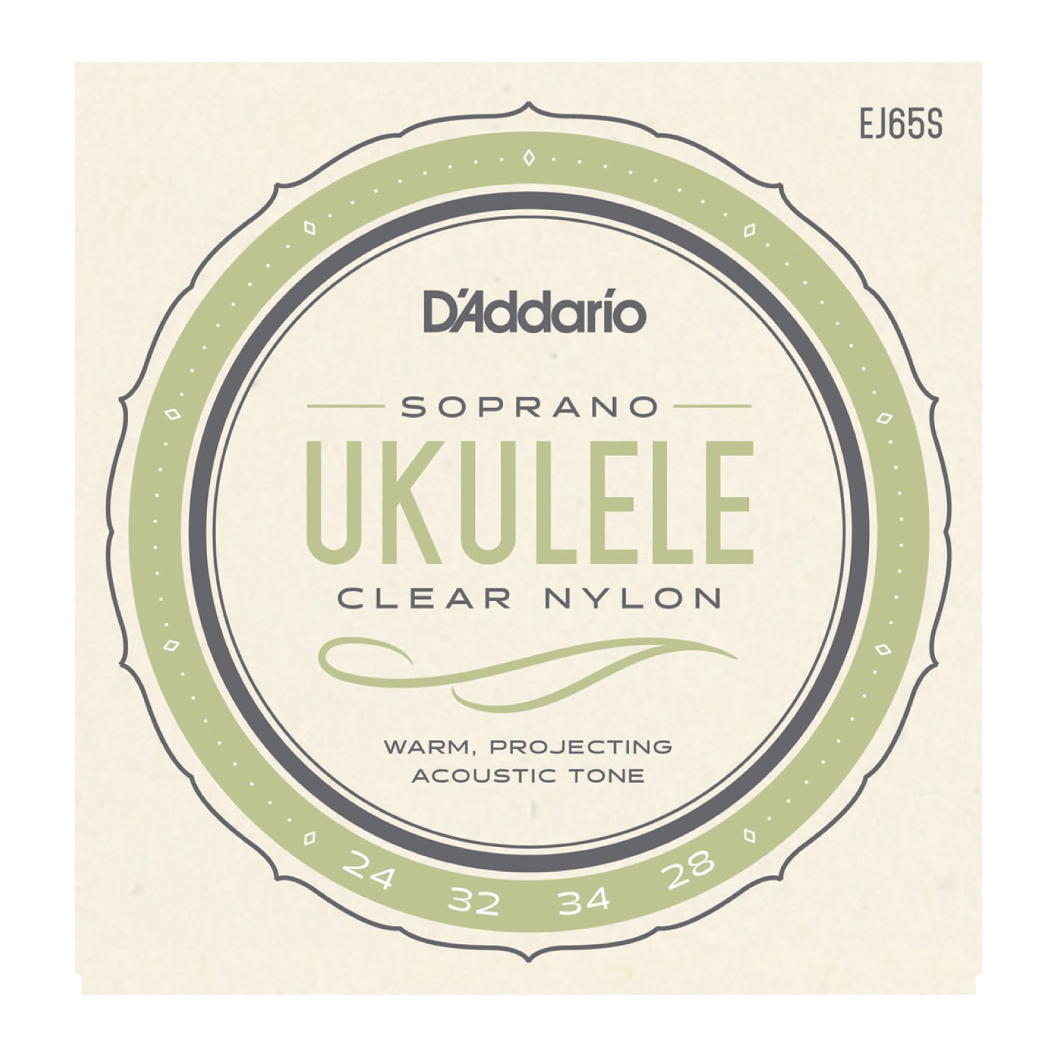 D'addario】EJ65S クリアナイロン弦（ソプラノ用）｜ウクレレ専門店