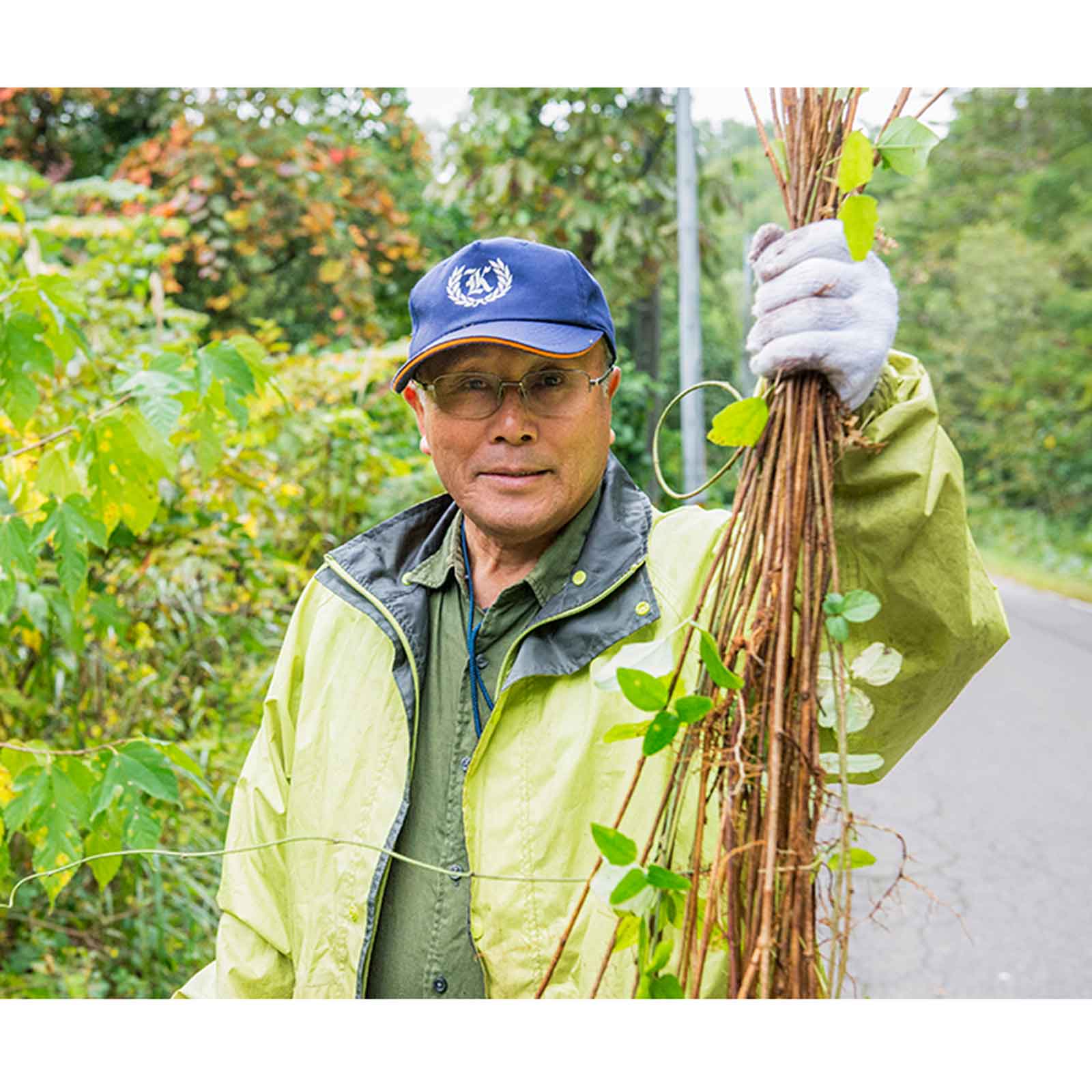 WAKAHATA social club/あけび蔓透かし編みかご(浅型中)