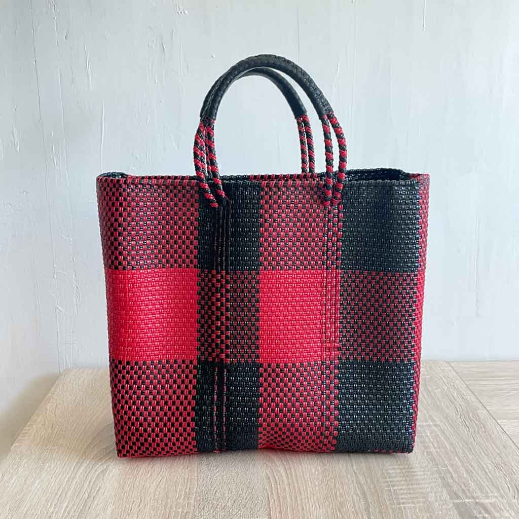 mercado bag M/handle/red&bk