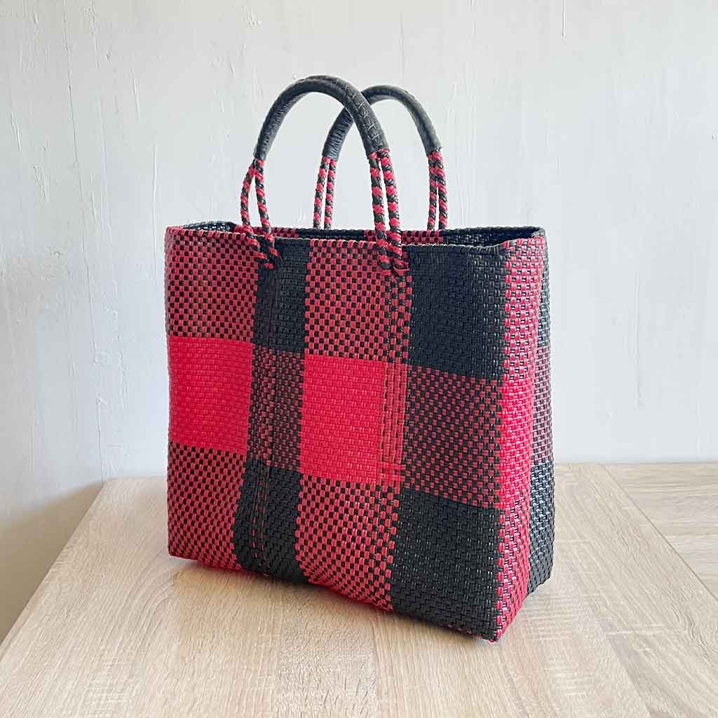 mercado bag M/handle/red&bk
