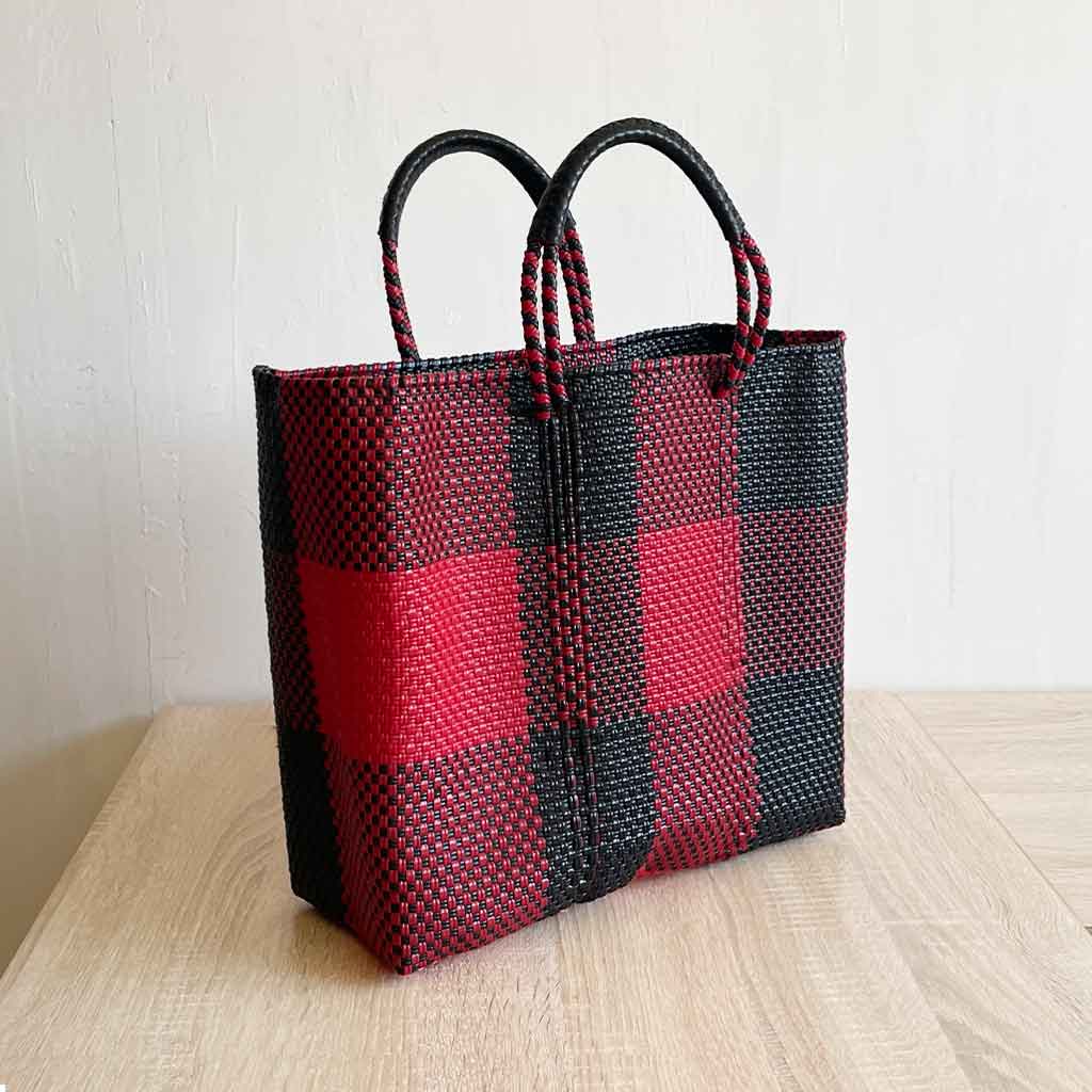 mercado bag M/handle/red&bk