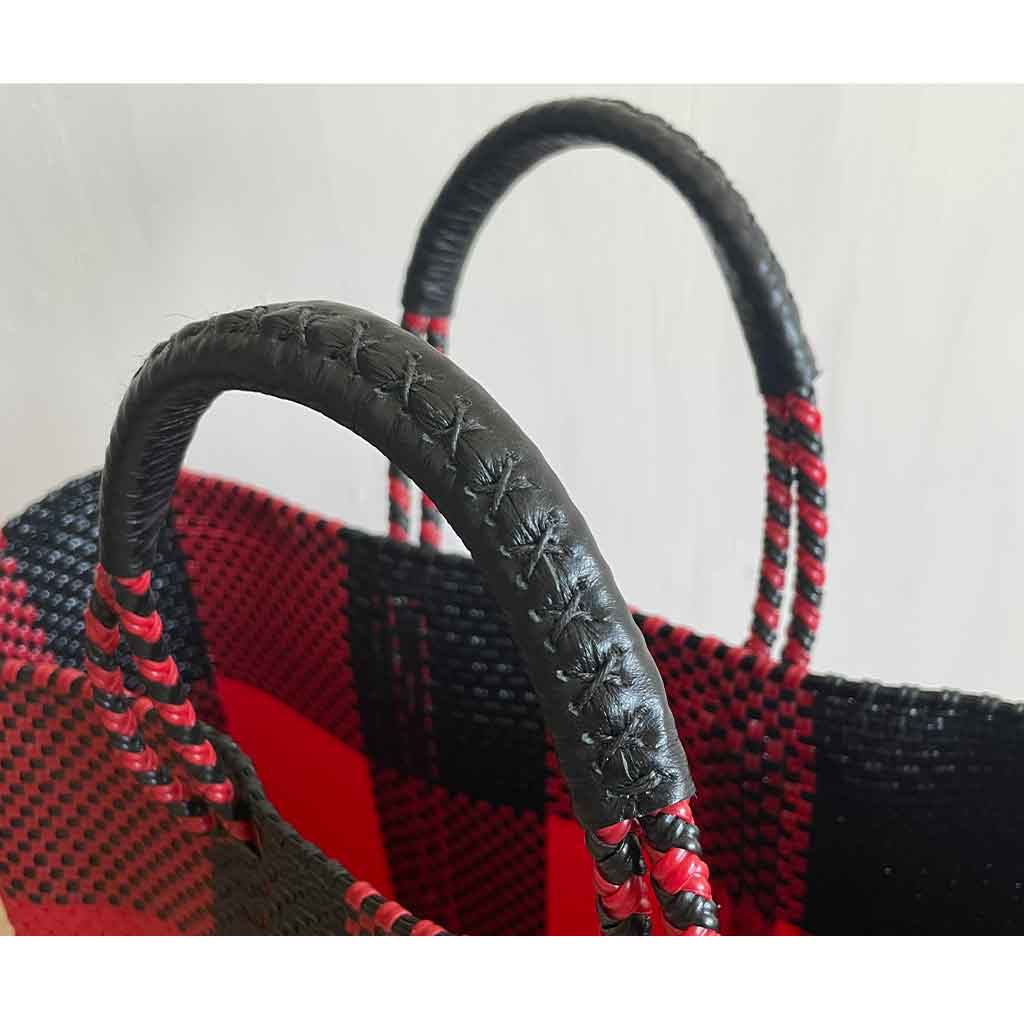 mercado bag M/handle/red&bk