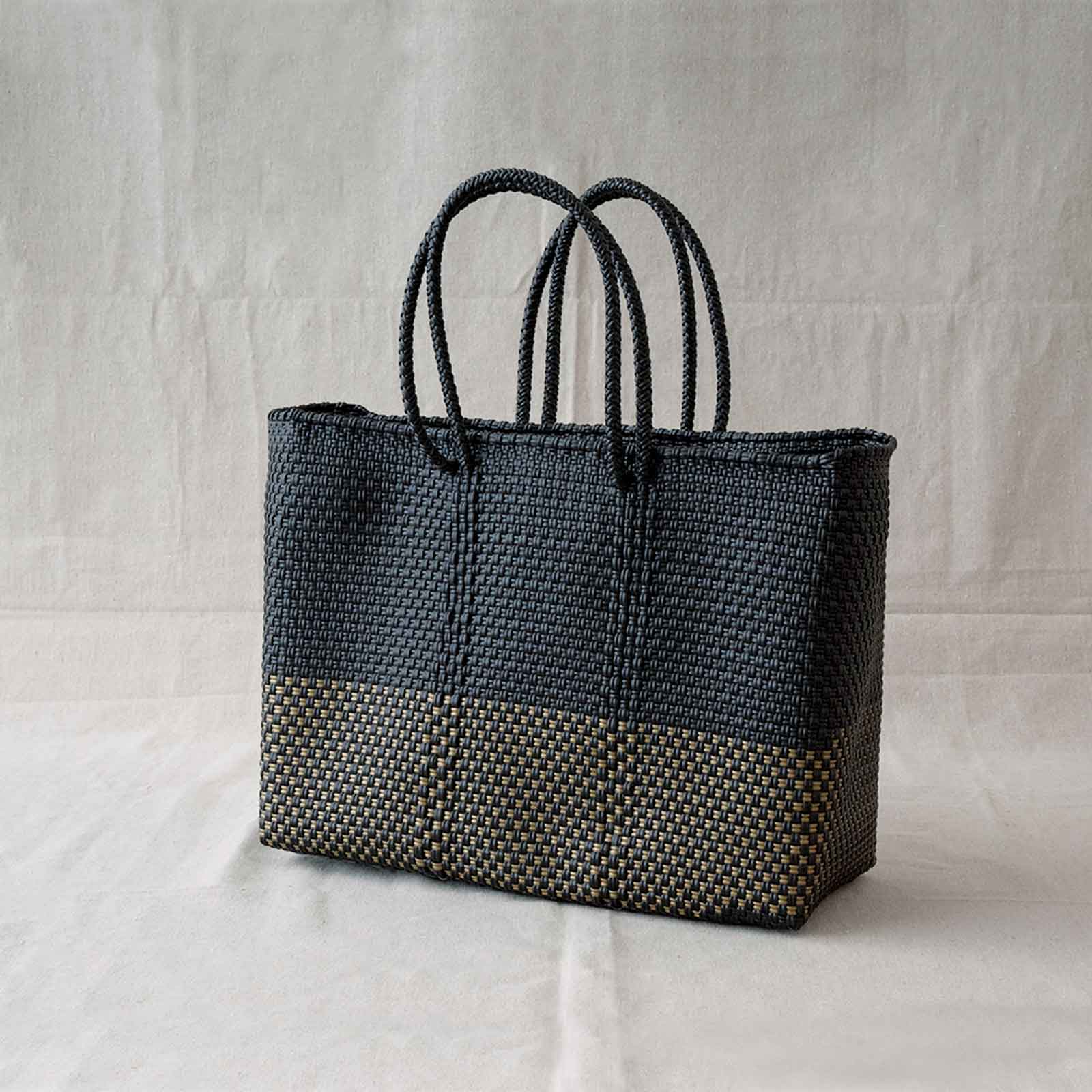 mercado bag MS/black＆gold