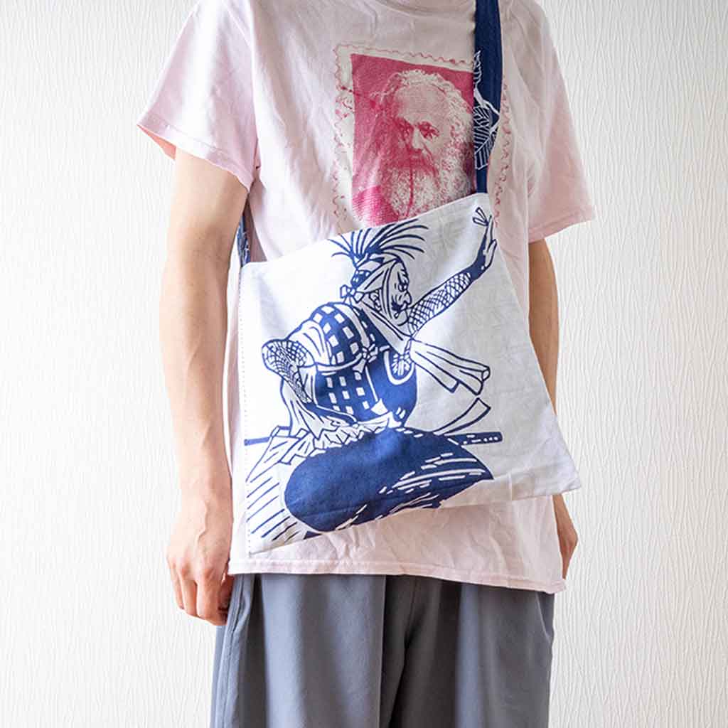 布羊舎/てぬぐいショルダーバッグ/鬼剣舞