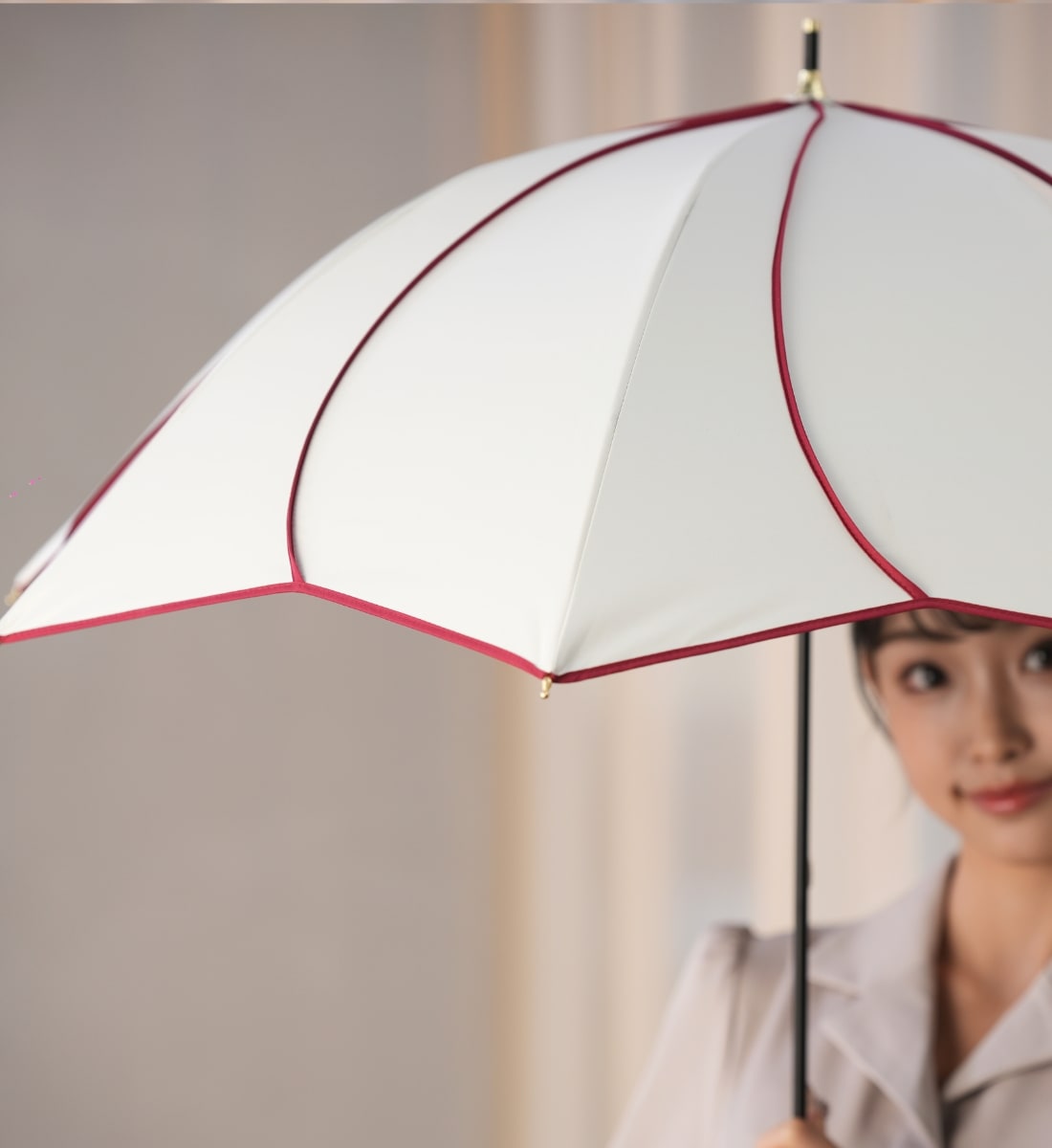 花びらデザイン ショート丈日傘 50cm 晴雨兼用～colon ameri