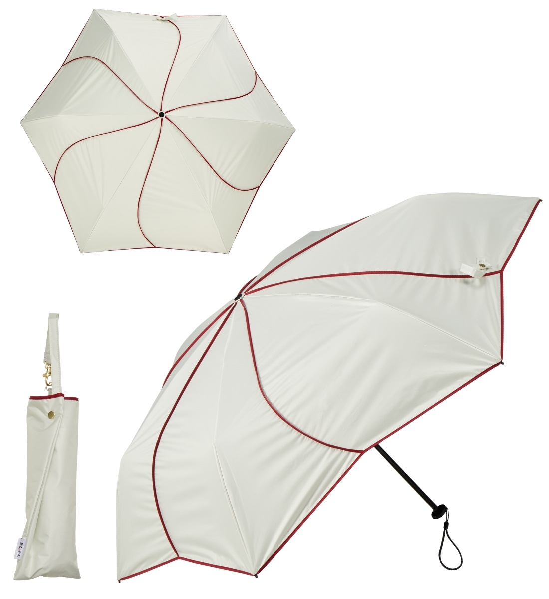 ひっくり返りにくい 超軽量カーボン日傘 U.Light～airia ameri