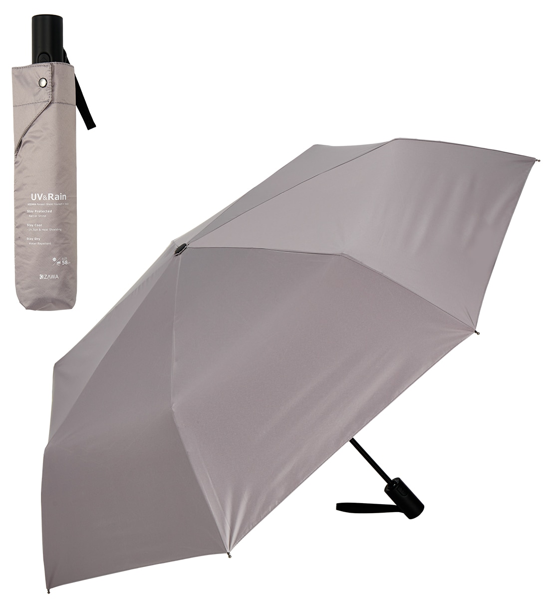 2026新色】自動開閉 折りたたみ日傘 晴雨兼用～UVest eagle+