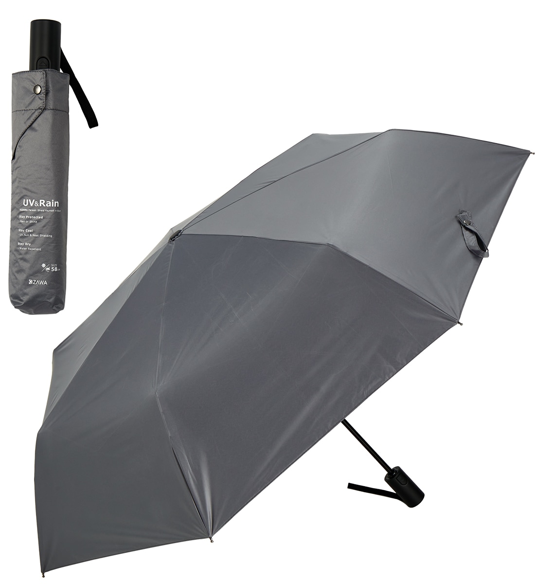 2026新色】自動開閉 折りたたみ日傘 晴雨兼用～UVest eagle+