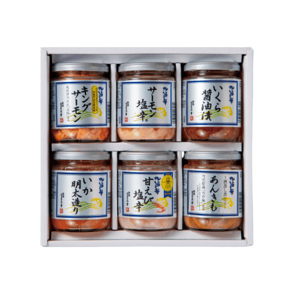 送料無料】北海プレミアム6本セット（サーモン塩辛・いくら醤油漬