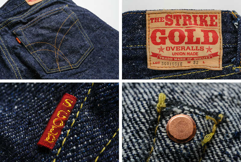 SG0105KE ȥ饤 KeepEarth꡼ ŷ 100  ˥å 17oz ꥸʥ ӥå ǥ˥ 5P å ȥ졼 SG0105KE / The Strike Gold KeepEarth Series 100% Natural Indigo Rope-Dyed Organic 17oz Original S